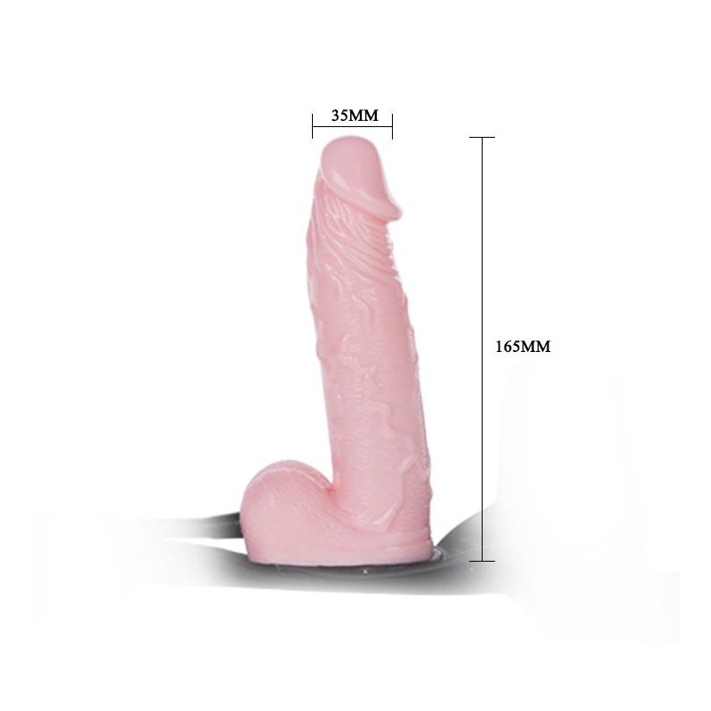 Nadmuchiwany powięszany strap-on penis dildo 16cm